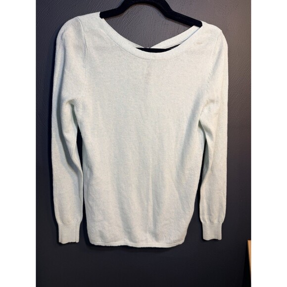 Banana Republic Sweaters - Banana Republic Merino Wool Sweater S Gray Bow Back Italian Yarn Soft